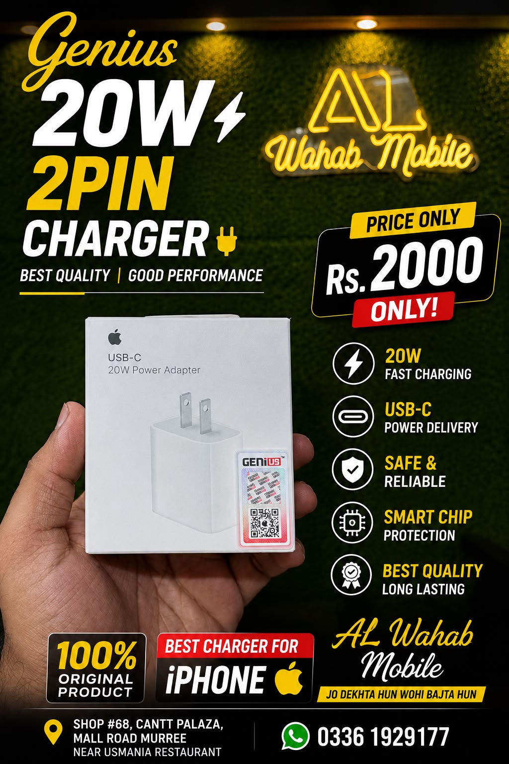 GENIUS 20W 2PIN Charger