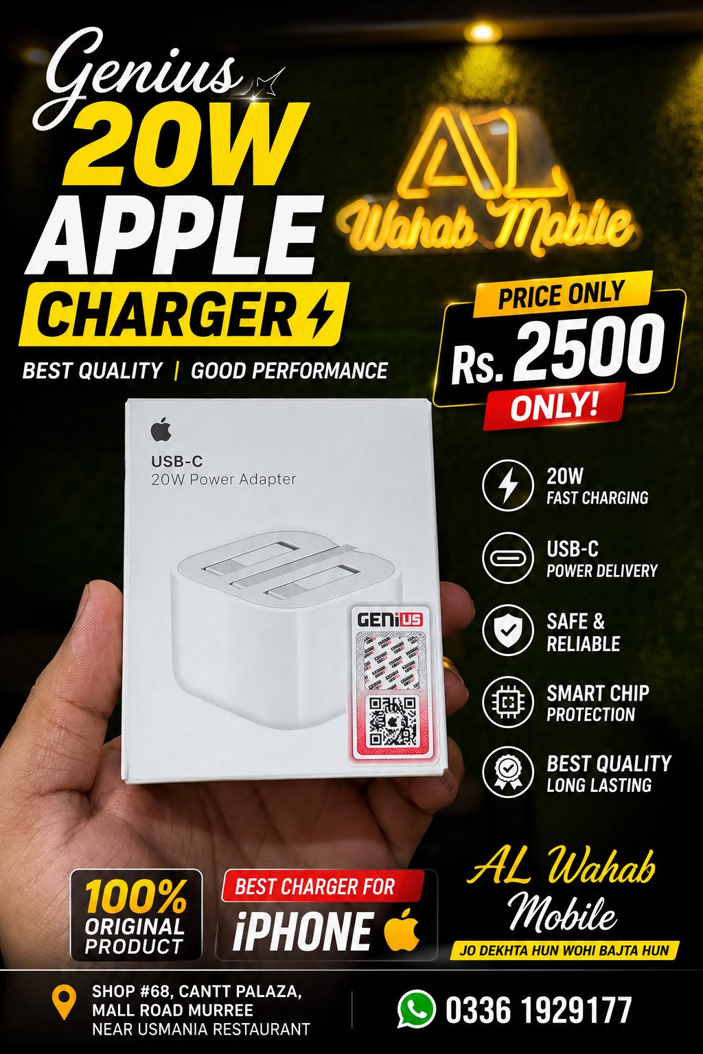 GENIUS 20W Apple Charger